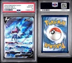 Pokemon TCG Suicune v Ultra Rare Crown Zenith: Galarian Gallery GG38/GG70 PSA 10 - Image 3