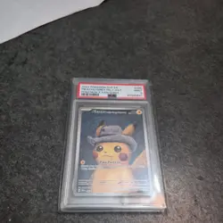 2023 POKEMON SVP EN-SV BLACK STAR PROMO #085 PIKACHU WITH GREY FELT HAT PSA 9 - Image 1