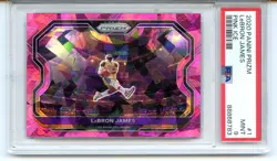 LeBron James 2020 Panini Prizm Pink Ice #1 PSA 9 Lakers - Image 1