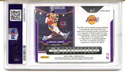 LeBron James 2020 Panini Prizm Pink Ice #1 PSA 9 Lakers - Image 2