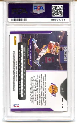 LeBron James 2020 Panini Prizm Pink Ice #1 PSA 9 Lakers - Image 5