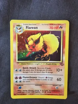 Pokemon Card - Flareon 3/64 Unlimited Holo Rare - Jungle WOTC - Image 1