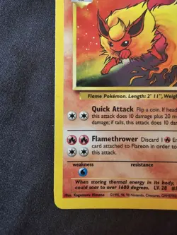 Pokemon Card - Flareon 3/64 Unlimited Holo Rare - Jungle WOTC - Image 4