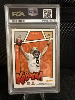 2019 Panini Absolute Kaboom Drew Brees #K-DB PSA 9 - Image 2