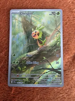 Chespin 087/086 Holo Illustration Rare Chaos Rising Pokemon Near Mint - Image 1