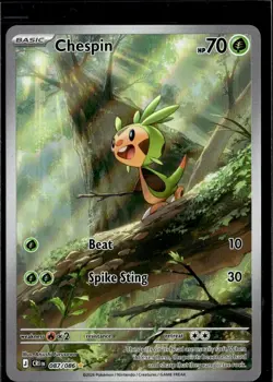 Chespin 087/086 Holo Illustration Rare Chaos Rising Pokemon Near Mint - Image 1
