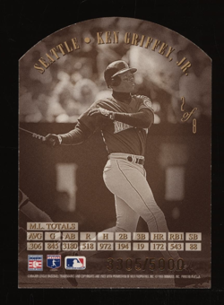 1995 Ken Griffey Jr. Leaf HEADING TO THE HALL Die Cut Insert #3305/5000 *NICE* - Image 2