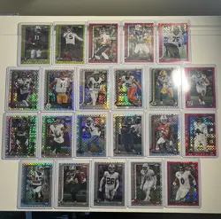Lot Of 22 2025 Topps Chrome Football - X-Fractor (Hot Pink, Lime Green, Base) - Image 1