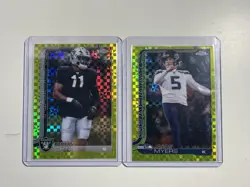 Lot Of 22 2025 Topps Chrome Football - X-Fractor (Hot Pink, Lime Green, Base) - Image 3