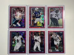 Lot Of 22 2025 Topps Chrome Football - X-Fractor (Hot Pink, Lime Green, Base) - Image 4