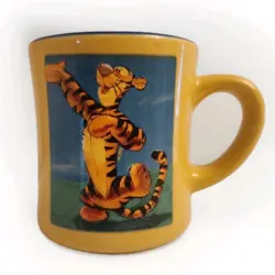 The Disney Store Coffee Mug Winnie The Pooh Tigger Ceramic Tea Cup 10 oz Yellow - Image 1