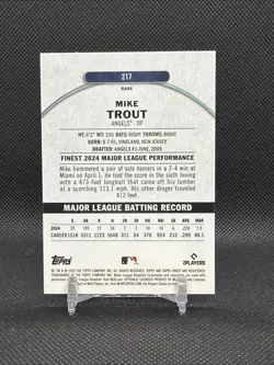 2025 Topps Finest Mike Trout #217 Rare - Los Angeles Angels - Image 2