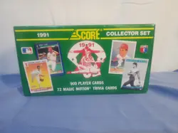 NEW 1991 Score MLB Baseball Complete Collector Set Factory Sealed NEW 900 Card - Image 1