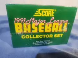NEW 1991 Score MLB Baseball Complete Collector Set Factory Sealed NEW 900 Card - Image 3