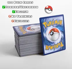 Pokemon TCG Bulk Lot 100 Cards Common/Uncommon English Edition - Image 1