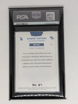 2024 TOPPS 50/50 SHOHEI OHTANI #64 Gem Mint PSA 10 Los Angeles Dodgers SB 31 - Image 2
