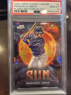 2025 Cosmic Chrome Francisco Lindor Planetary Pursuit SUN PPS-4 PSA 10 GEM MINT - Image 3