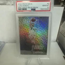 2024 Prizm Deca Luka Doncic Brilliance Mojo /25 PSA 10 - Image 1