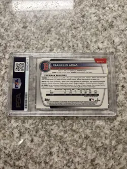 Franklin Arias 2025 Bowman Chrome AUTO PSA 10 GEM MOJO REFRACTOR SOX #67 - Image 3