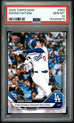 2025 Topps Now #903 Shohei Ohtani Los Angeles Dodgers PSA 10 GEM MINT - Image 1