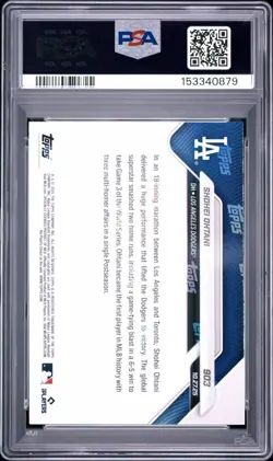 2025 Topps Now #903 Shohei Ohtani Los Angeles Dodgers PSA 10 GEM MINT - Image 2