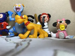 Lot 7 Vintage 1980s Disney Figurines PVC Figment Mickey Goofy Minnie Pluto PVC - Image 3
