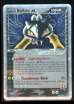 2005 Pokemon EX Deoxys Rocket's Raikou EX Holo Foil 108/107 Secret Rare - Image 1