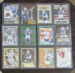 Josh Allen 12 Card Lot 2023-25 Select Prizm Mosaic Topps Chrome Optic Bills - Image 1