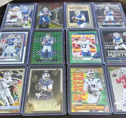 Josh Allen 12 Card Lot 2023-25 Select Prizm Mosaic Topps Chrome Optic Bills - Image 4