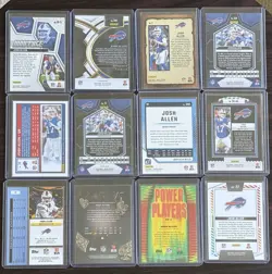 Josh Allen 12 Card Lot 2023-25 Select Prizm Mosaic Topps Chrome Optic Bills - Image 5