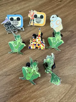 Lot of 8 Authentic Disney World Hidden Mickey Mystery Pack 2025 Wave A & B Pins - Image 1