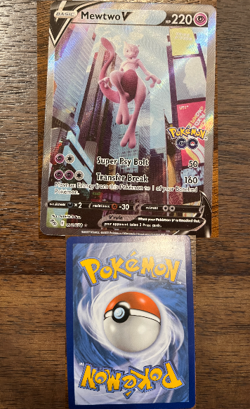 Pokemon Mewtwo V Near Mint Genuine - Image 1