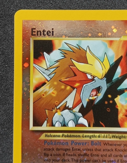 Pokemon TCG Entei 34 WOTC Black Star Promo Reverse Holo Card Vintage - NM SWIRL - Image 2