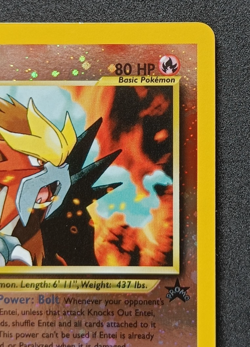 Pokemon TCG Entei 34 WOTC Black Star Promo Reverse Holo Card Vintage - NM SWIRL - Image 3