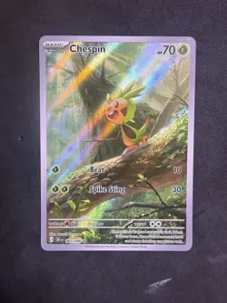 Pokemon TCG Chespin 087/086 Chaos Rising Full Art Holo Rare 70 HP English 2026 - Image 1