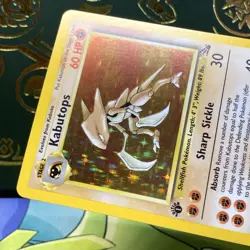 Pokemon 1999 Kabutops 9/62 Fossil Holo (First Edition) 1st NM - Image 4