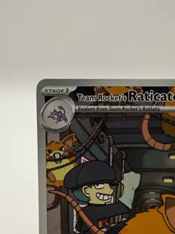 Pokemon TCG Team Rockets Raticate Card 202/182 Destined Rivals Illustration Rare - Image 3