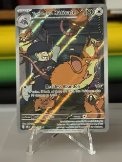 Pokemon TCG Team Rockets Raticate Card 202/182 Destined Rivals Full Art - Image 1