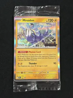 Pokemon Pitch Black SEALED Staff Promo Cards Miraidon, Bastiodon, Dhelmise, Slow - Image 1