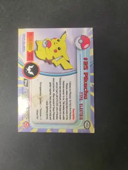 Foil Pikachu #25 Blue Logo Topps Trading Cards Series 1 Pokemon HP - Image 2