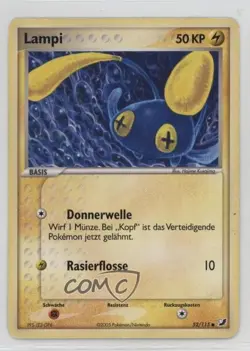 Chinchou German Pokemon EX Unseen Forces #52 2005 - Image 1