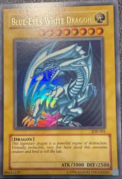 Yugioh Blue Eyes White Dragon SDK-001 Holo Ultra Rare - Image 1