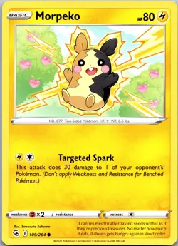 Morpeko 109/264 Common Fusion Strike Pokemon Near Mint - Image 1
