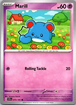 Marill 073/191 Common Surging Sparks Pokemon Near Mint - Image 1