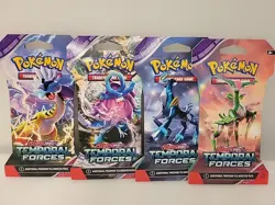 Pokemon Temporal Forces Sleeved Booster packs lot of 4 different artworks - Image 1