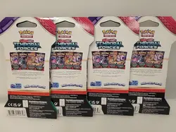 Pokemon Temporal Forces Sleeved Booster packs lot of 4 different artworks - Image 2