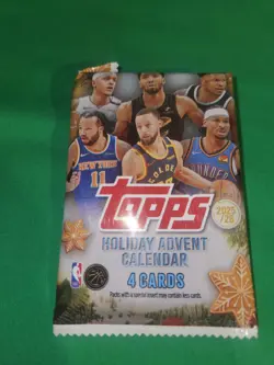 (Lot of 12) 2025-26 Topps Holiday Basketball Advent Calendar 4 Card Packs NEW - Image 2