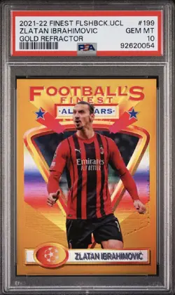 2021-22 Topps Finest Flashback ZLATAN IBRAHIMOVIC Gold /50 PSA 10 GEM MINT - Image 1