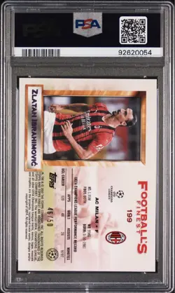 2021-22 Topps Finest Flashback ZLATAN IBRAHIMOVIC Gold /50 PSA 10 GEM MINT - Image 2