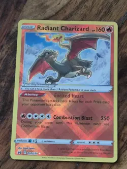 Radiant Charizard Crown Zenith Holo Card 020/159 Rare NM - Image 1
